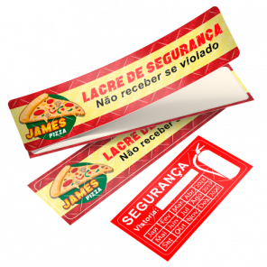 Lacre de Segurança couché 90g - A partir de 50 und.
