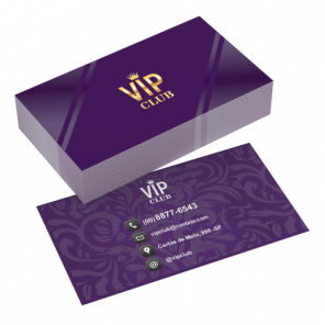 Cartão de Visita personalizado Couché 300g - Impressão 4x4 - Laminação Fosca a partir de 100 und.